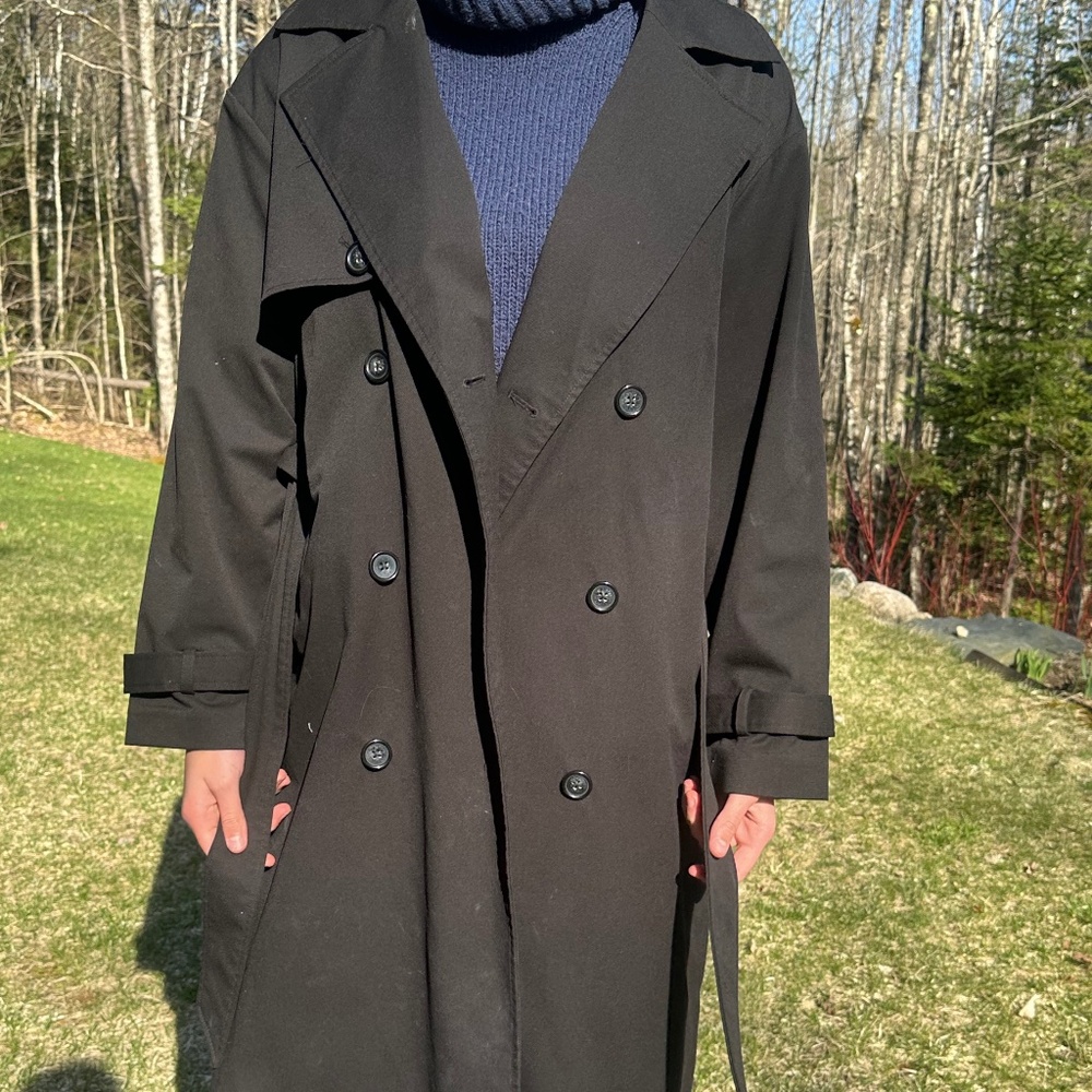 Long Black NA-KD trenchcoat